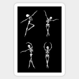 Ballerina Skeletons fall design Sticker